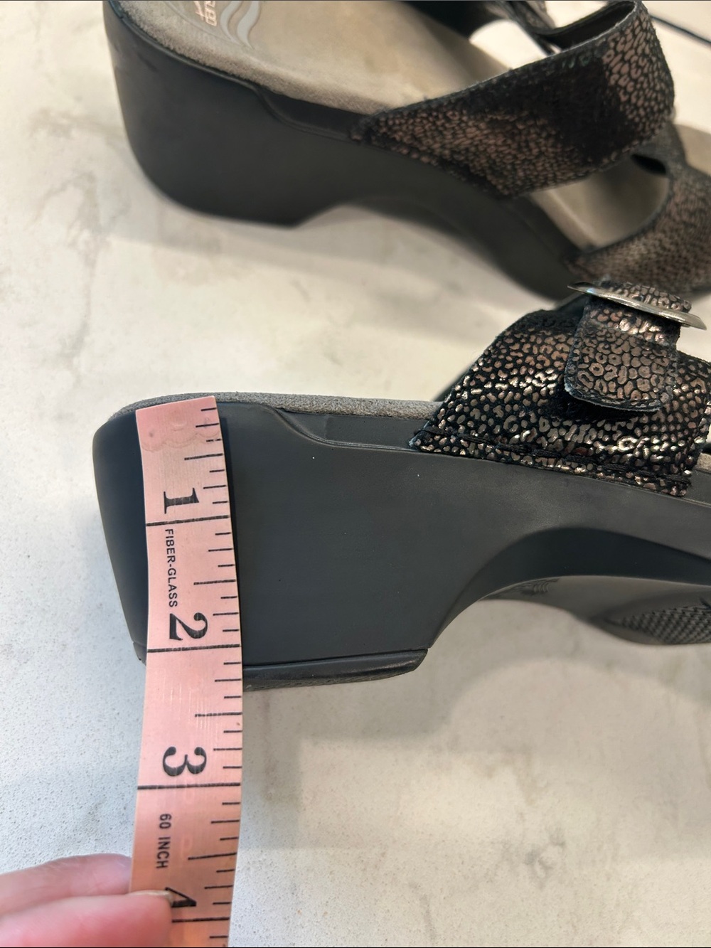 Dansko Sophie Sandals Black Metallic Women EU 41 US 8.5 9 Double Strap - Picture 16 of 16